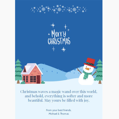 Christmas Snowman Animated Christmas eCard